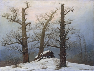 Dolmen in the snow  *oil on canvas  *61 x 80 cm  *1807